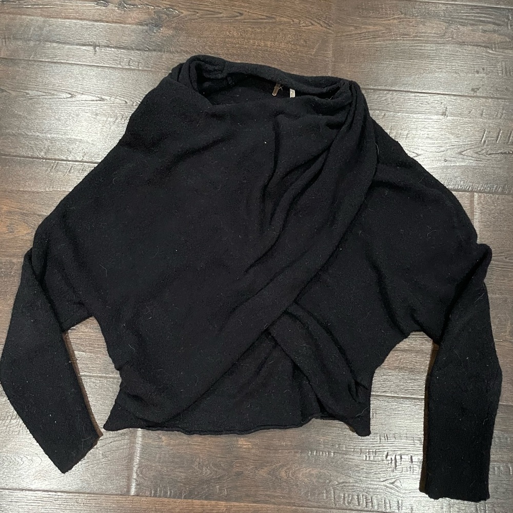 Free people crop wrap sweater